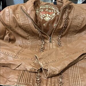 Big Chill Kids Tan Brown Jean-Style Jacket